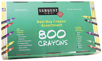 Picture of Sargent art best buy crayon 800  assortment std crayons 100ea color