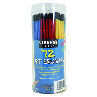 Picture of 72ct shed proof bristle beginner  brush set in canister