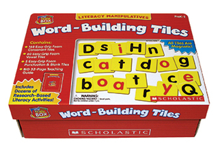 Picture of Lettle red tool box word building  tiles