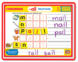 Picture of Little red tool box magnetic mats  word families