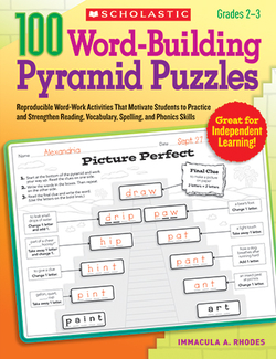 Picture of 100 word building pyramid puzzles