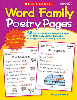 Picture of Word family poetry pages
