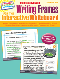 Picture of Writing frames for the interactive  whiteboard