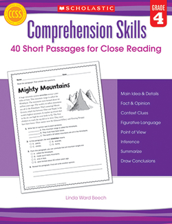 Picture of Comprehension skills gr 4 40 short  passages for close reading