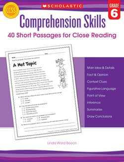 Picture of Comprehension skills gr 6 40 short  passages for close reading