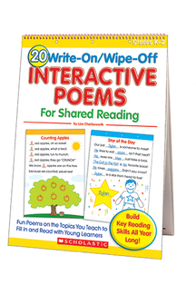 Picture of 20 write-on/wipe-off interactive  poems shared reading flip chart