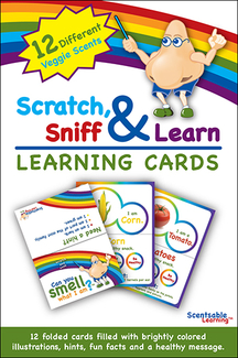 Picture of Scratch sniff & learn veggie scents  learning cards 12 cards
