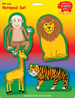 Picture of Zoo animals set large notepad