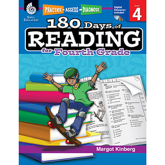 Picture of 180 days of reading book for fourth  grade