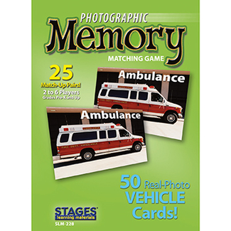 Picture of Vehicles photographic memory  matching game