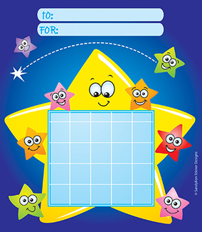 Picture of Incentive chart pad stars w/ faces