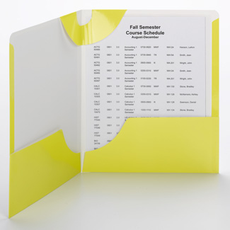 Picture of Smead campus.org lockit yellow two  pocket folder