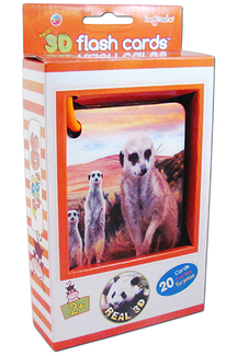 Picture of Real 3d flash cards zoo animals