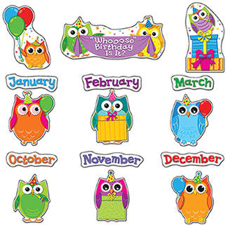 Picture of Colorful owls birthday bb set