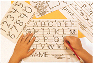 Picture of Template cursive lowercase  letters