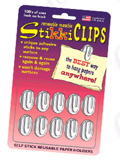 Picture of Stikkiclips 30 white clips per pkg.