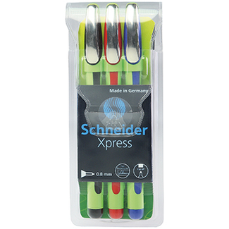 Picture of Schneider 3pk assorted xpress  fineliner fiber tip pen