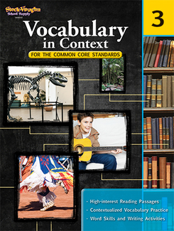 Picture of Gr 3 vocabulary in context for the  common core standards