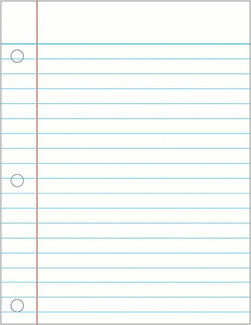 Picture of Notebook paper laminated chartlet