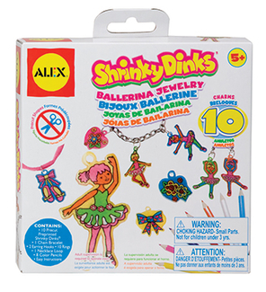 Picture of Shrinky dinks ballerina jewelry