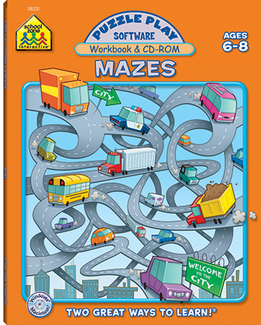 Picture of Puzzle play mazes software &  workbook