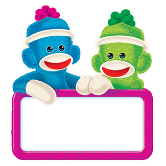 Picture of Sock monkey signs mini accents