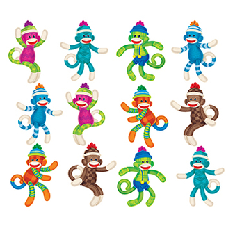 Picture of Sock monkey patterns mini accents  variety pack
