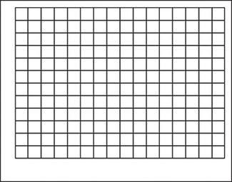 Picture of Wipe-off chart graphing grid 1-1/2  inch squares 22 x 28
