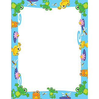 Picture of Funky frogs computer paper