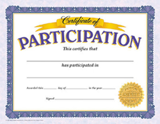 Picture of Certificate of participation 30/pk
