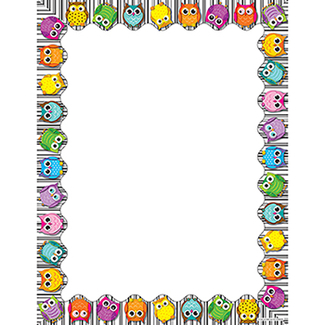 Picture of Colorful owls computer paper