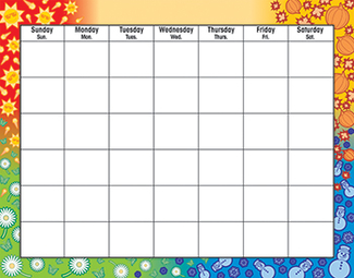 Picture of Wipe-off chart calendar 22 x 28