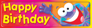 Picture of Happy birthday frog-tastic  bookmarks