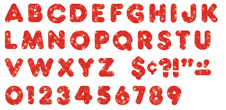 Picture of Ready letters 4 casual red sparkle
