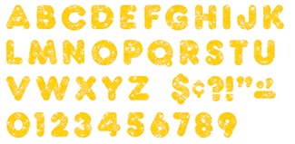 Picture of Ready letters 4 casual yellow  sparkle