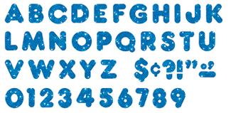 Picture of Ready letters 4 casual blue  sparkle