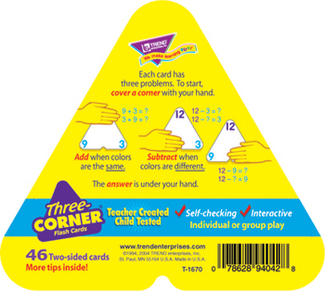 Picture of Three-corner flash cards 48/pk  addition & subtraction
