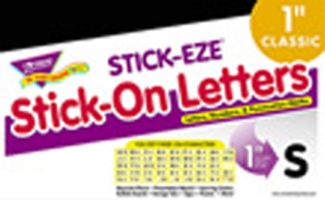 Picture of Stick-eze 1 letters numbers black  126 punctuation marks