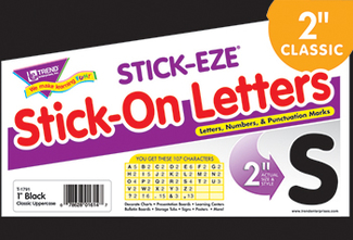 Picture of Stick-eze 2in letters & marks black