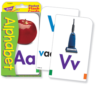 Picture of Pocket flash cards alphabet 56-pk  3 x 5 two-sided cards