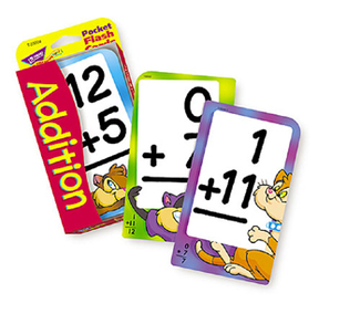 Picture of Pocket flash cards addition 56-pk  3 x 5 two-sided cards