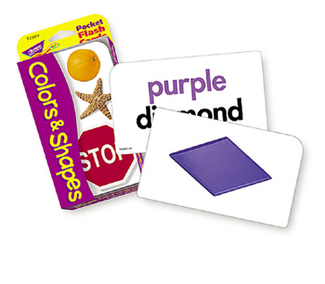 Picture of Pocket flash cards colors 56-pk  & shapes 3 x 5 two-sided cards