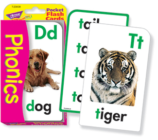 Picture of Pocket flash cards phonics 56-pk  3 x 5 two-sided cards