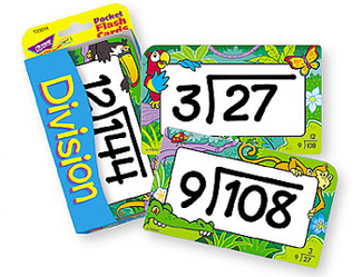 Picture of Pocket flash cards division 56-pk  3 x 5 two-sided cards