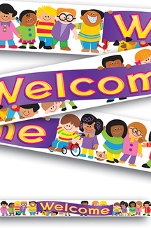 Picture of Banner welcome trend kids 10ft  horizontal
