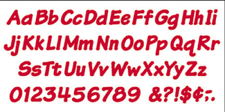 Picture of Ready letters 4 inch italic red