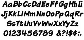 Picture of Ready letters 4 inch italic black