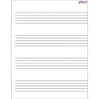 Picture of Music staff paper wipe off chart  17x22