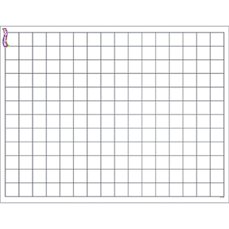 Picture of Graphing grid small squares wipe  off chart 17x22