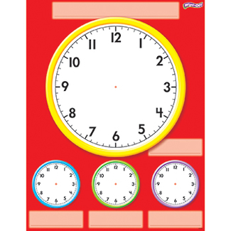 Picture of Clocks wipe off chart 17x22